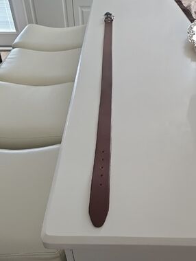 Men's Brown Leather Belt - Classic Dress Belt